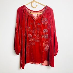 Johnny Was zuri velvet blouse
